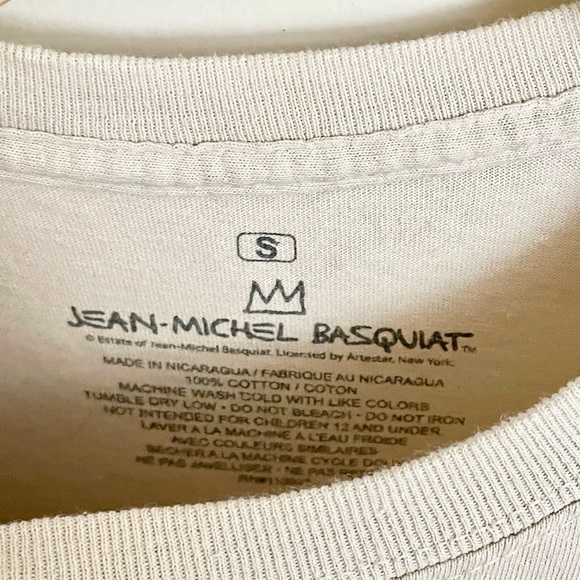 Jean-Michel Basquiat Red Kings Graphic Beige T Shirt Adult size Small - Picture 6 of 6